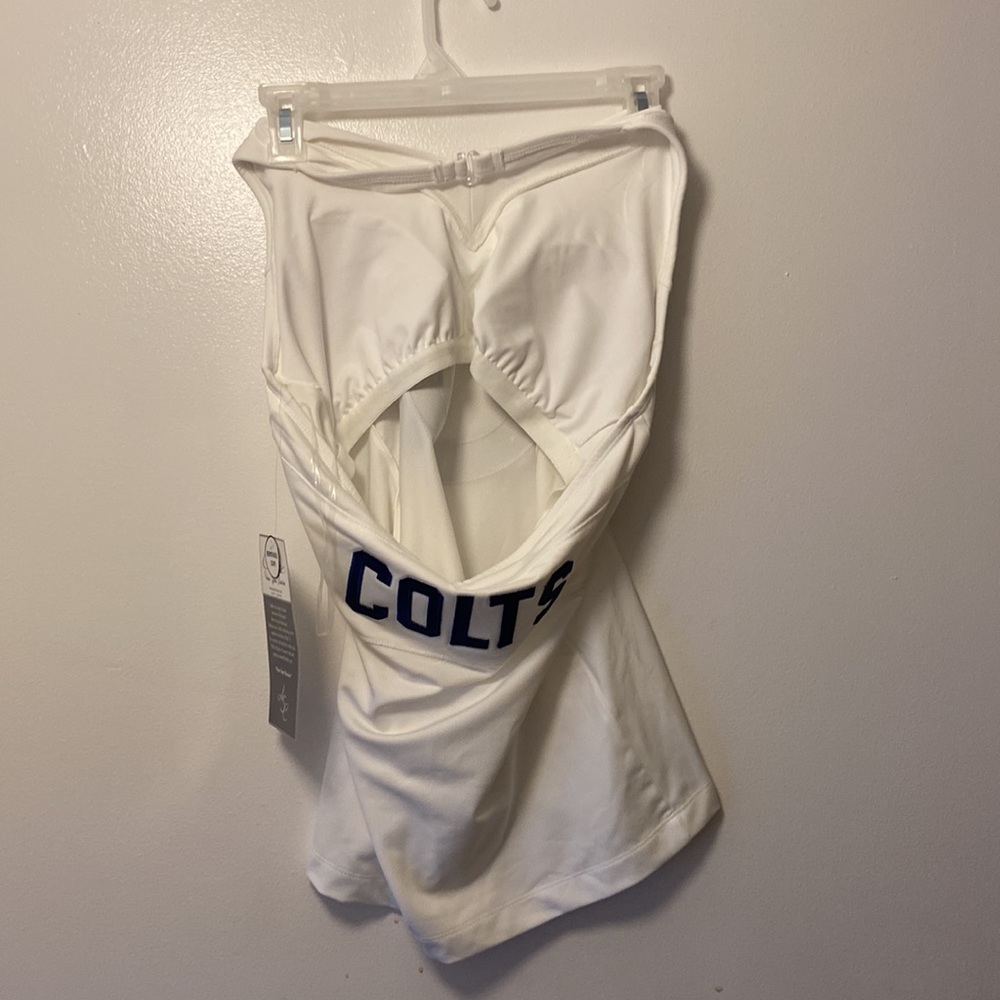 NWT New NFL Indianapolis Colts Women's White Halter Top Sz L - Picture 3 of 8
